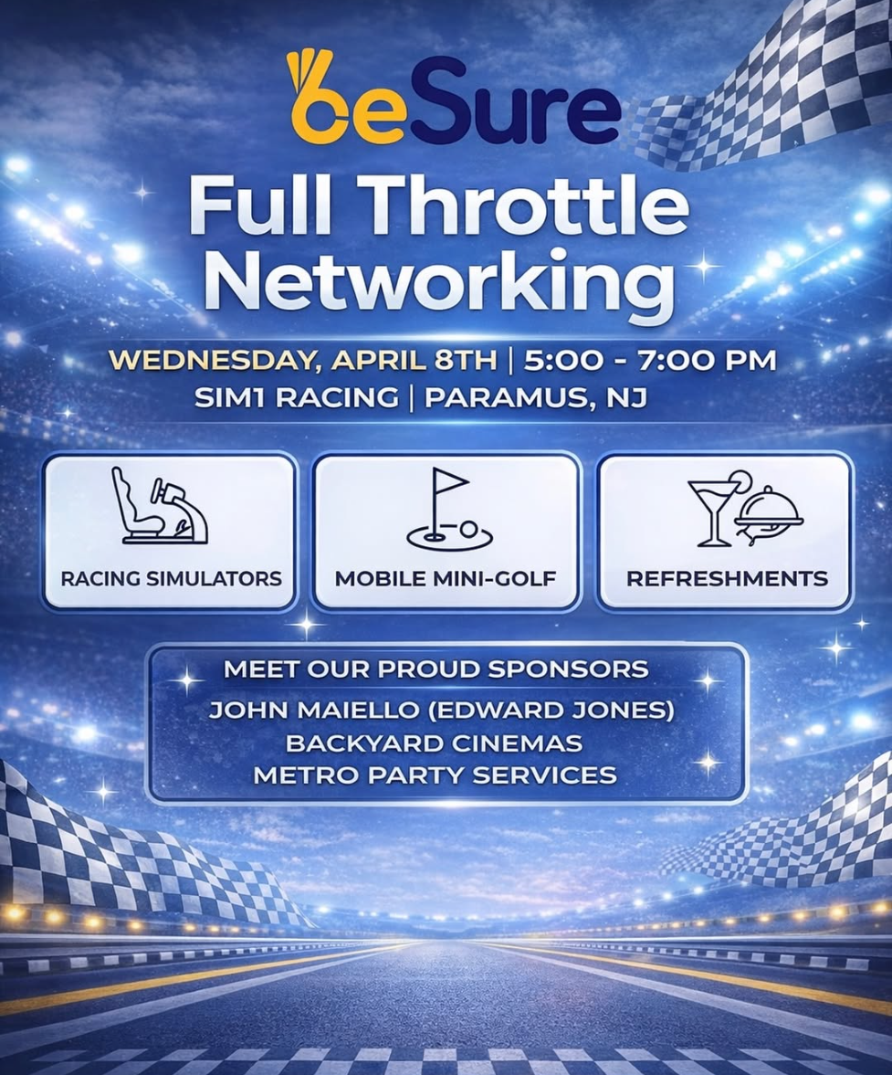 BeSureUSA networking event flyer