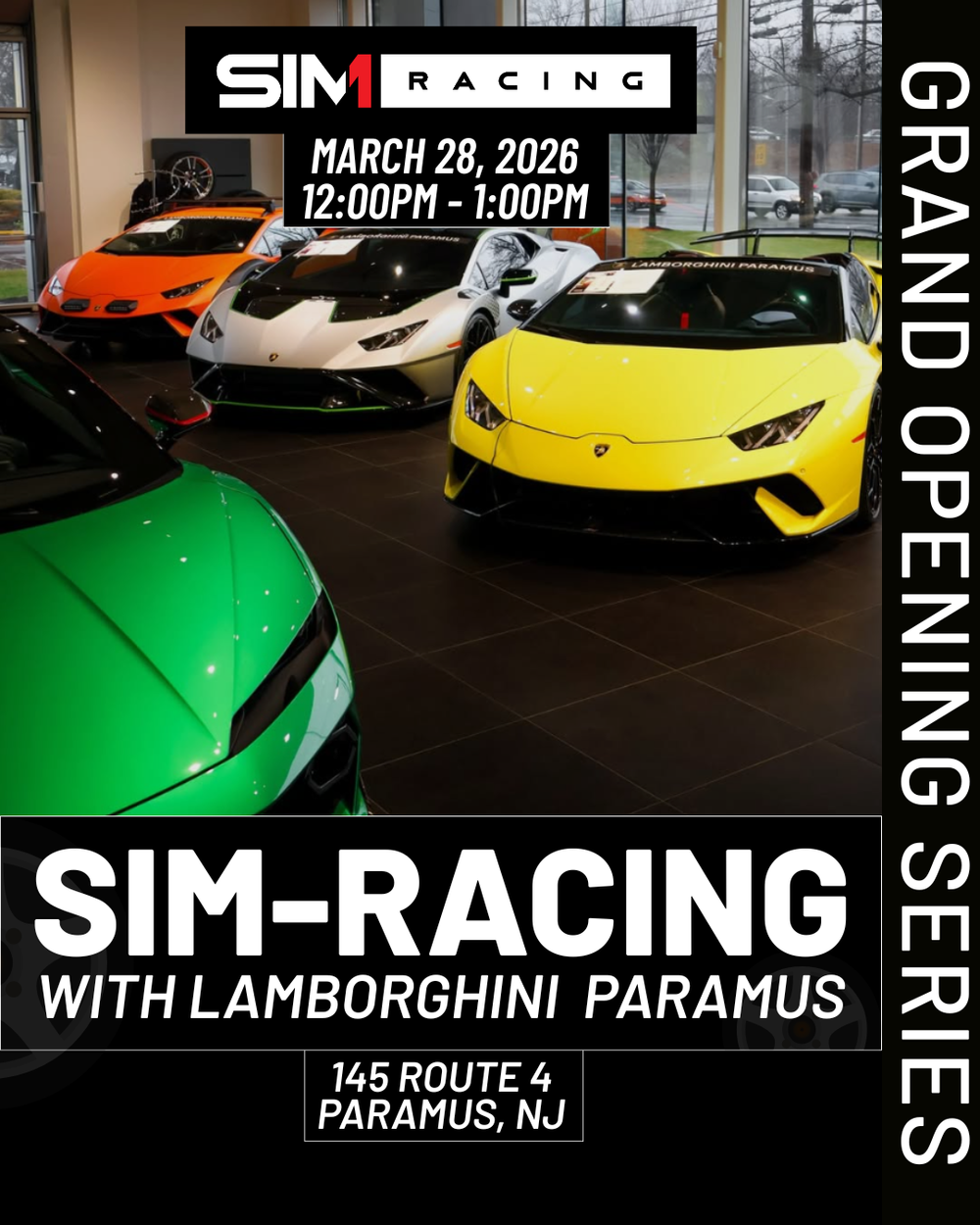Lamborghini Paramus private event flyer