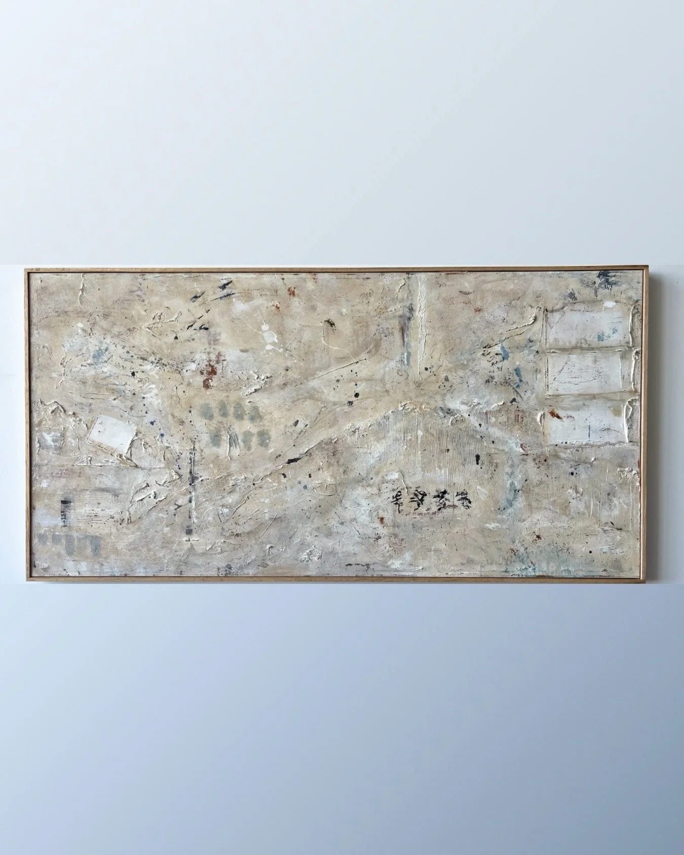 30&rdquo; x 60&rdquo; Commissioned piece with handmade wooden frame