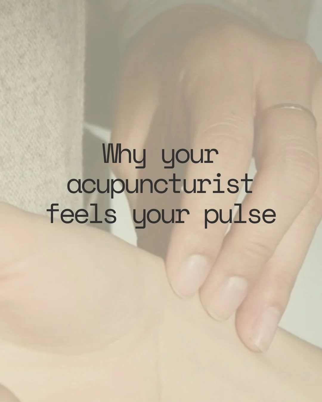 Ever wonder why we always feel your pulse? We are not checking your heart rate. We are reading texture, depth, strength, and rhythm across six positions that each map to a different organ system. It is one piece of a larger picture. Combined with ton