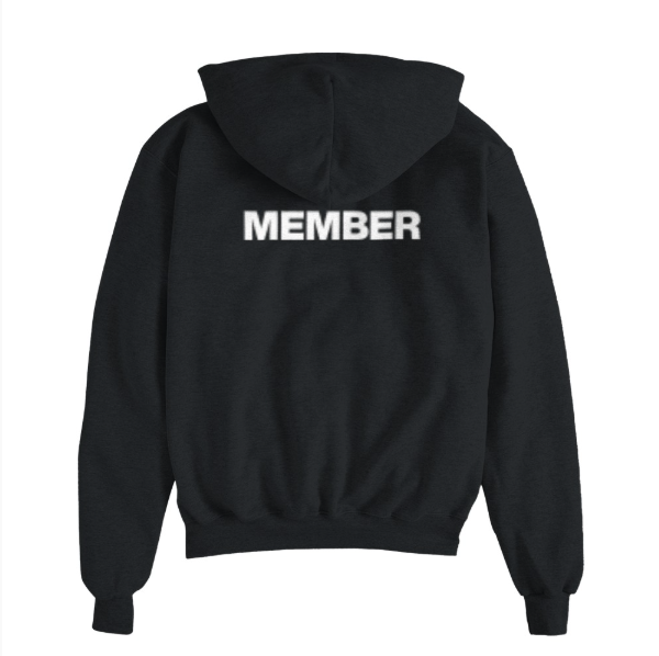 Mud Wellness Club Member Black Unisex Champion Zip Up Hoodie