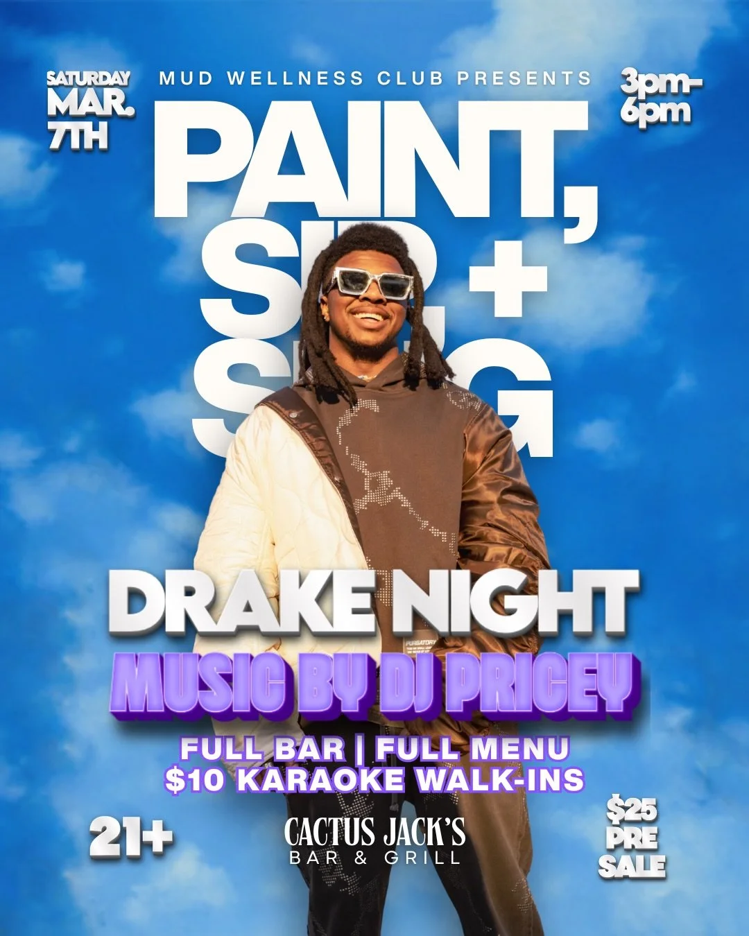Paint, Sip &amp; Sing: Drake Day is TOMORROW 🎨🎤

We&rsquo;ve got DJ @officialjoshprice setting the vibe and @dropdeadsuccess hosting the experience.

A few canvases just opened up and only 2 painting spots remain. Once they&rsquo;re gone, painting 