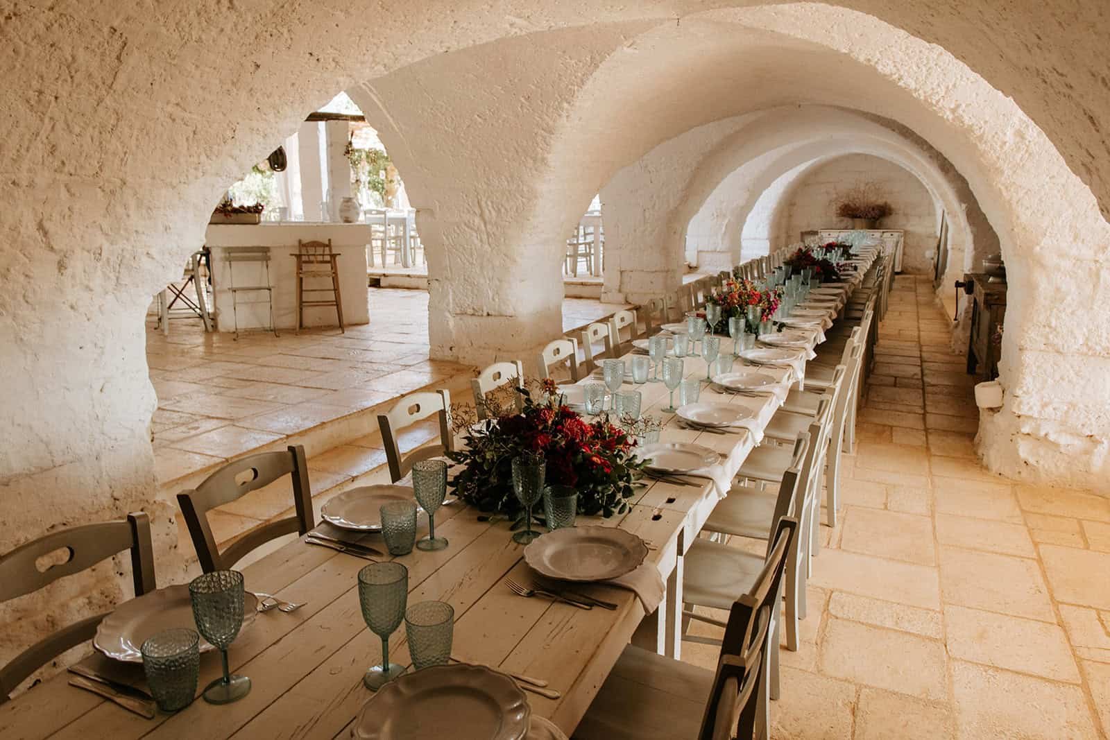 The barrel-vault dining hall