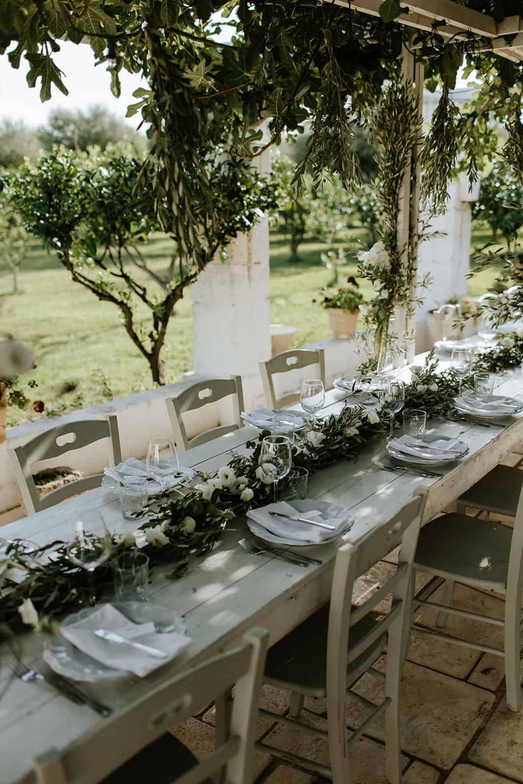 The wedding dinner table