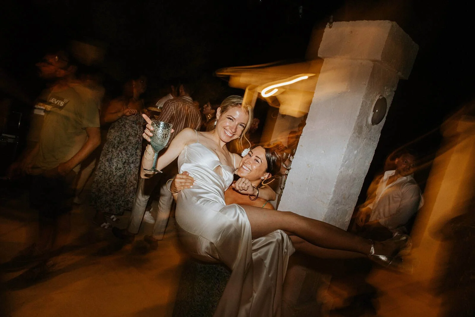 Bride Lifted in Celebration During Reception