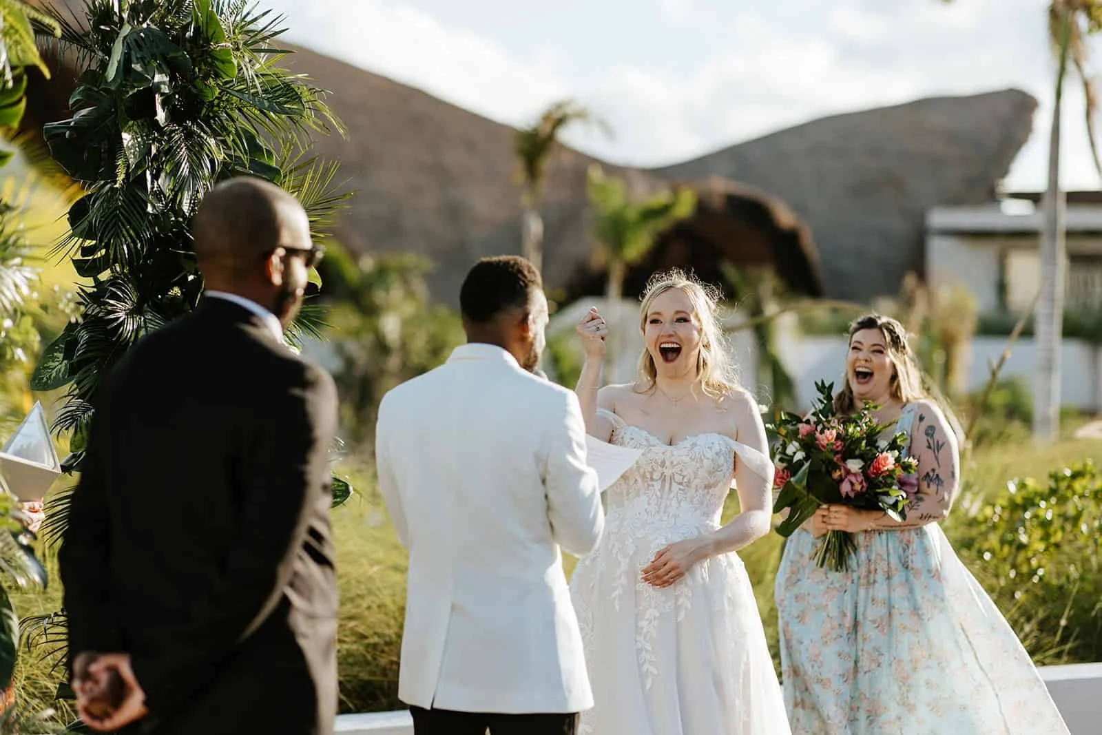 A Joyful Moment Mid-Ceremony