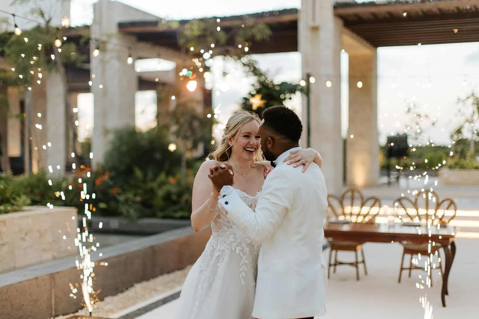 Laughing Through Their First Dance