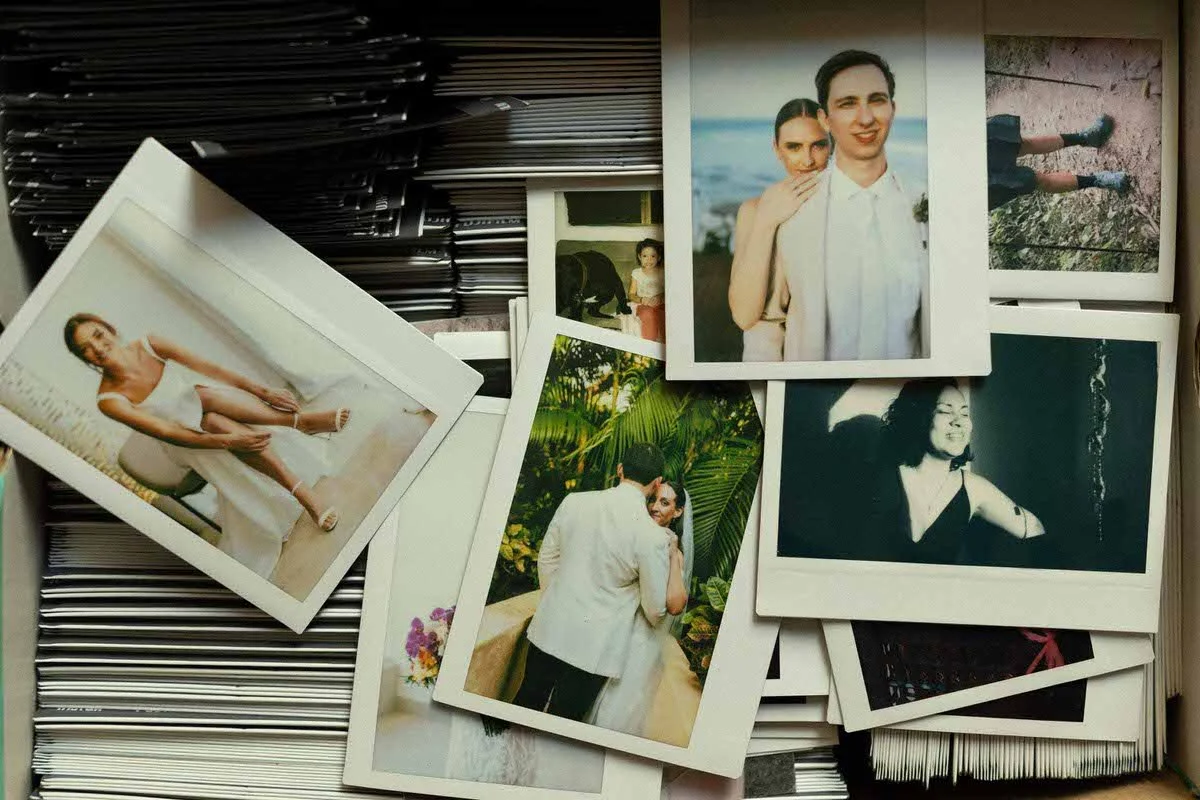 wedding photo prints on polaroid format