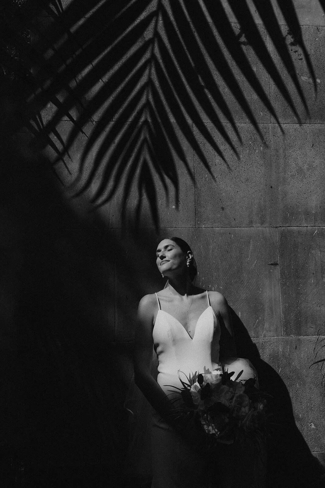 Elegant bride portrait Riviera Maya wedding photographer in Mexico