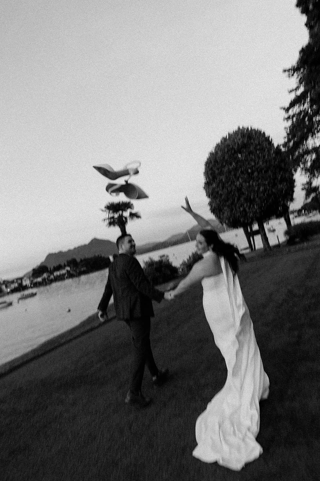 Bride and groom at Villa Aminta, Lago Maggiore, Lake Maggiore wedding photography by Luke FotoliV