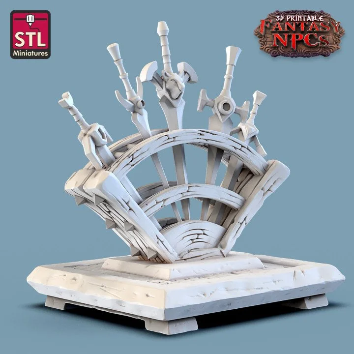 Fanned sword display