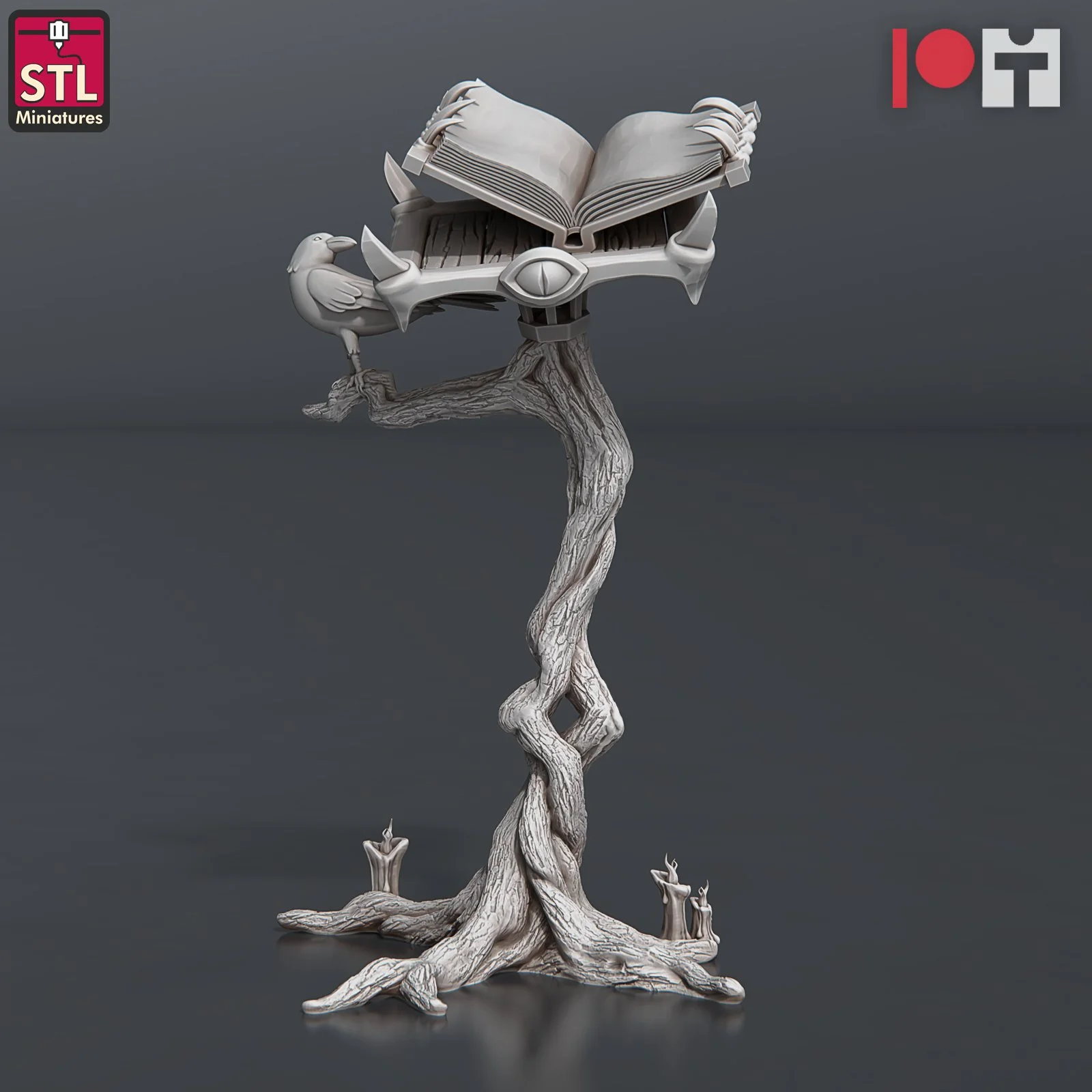 Book on Altar Made of a Dead Tree