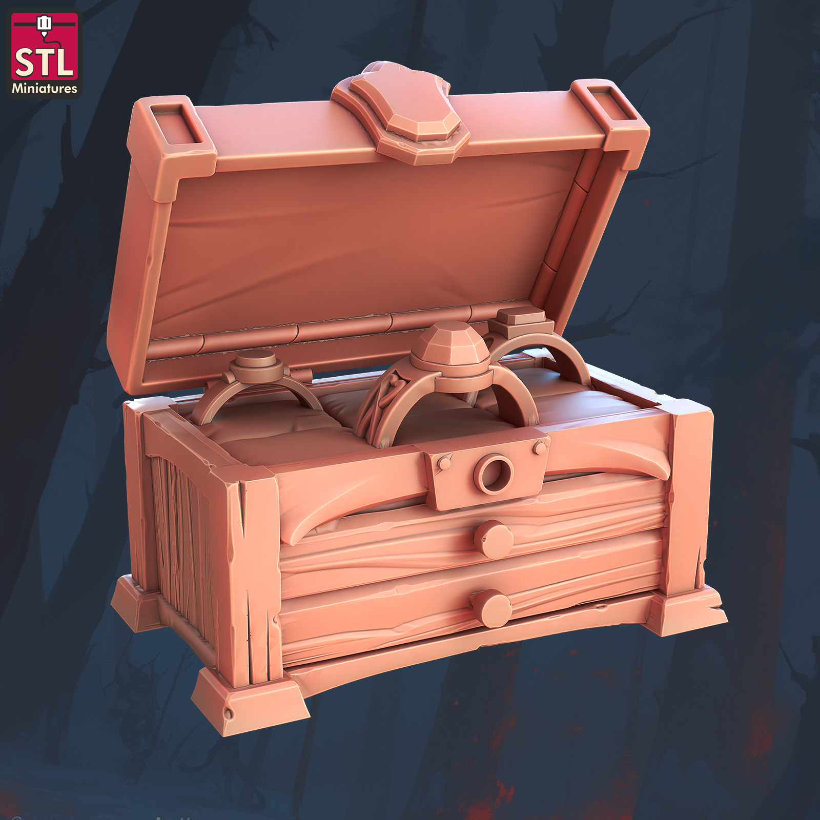 Chest with Jeweled Pieces