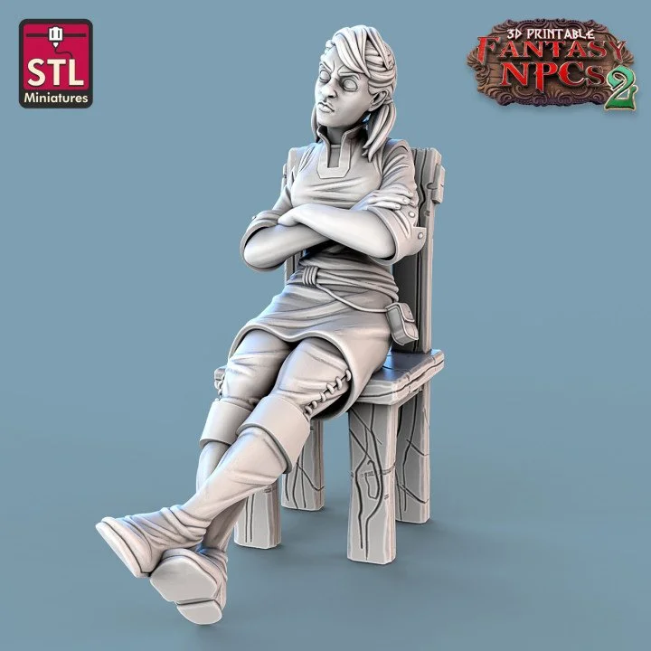 Girl, sitting, angry