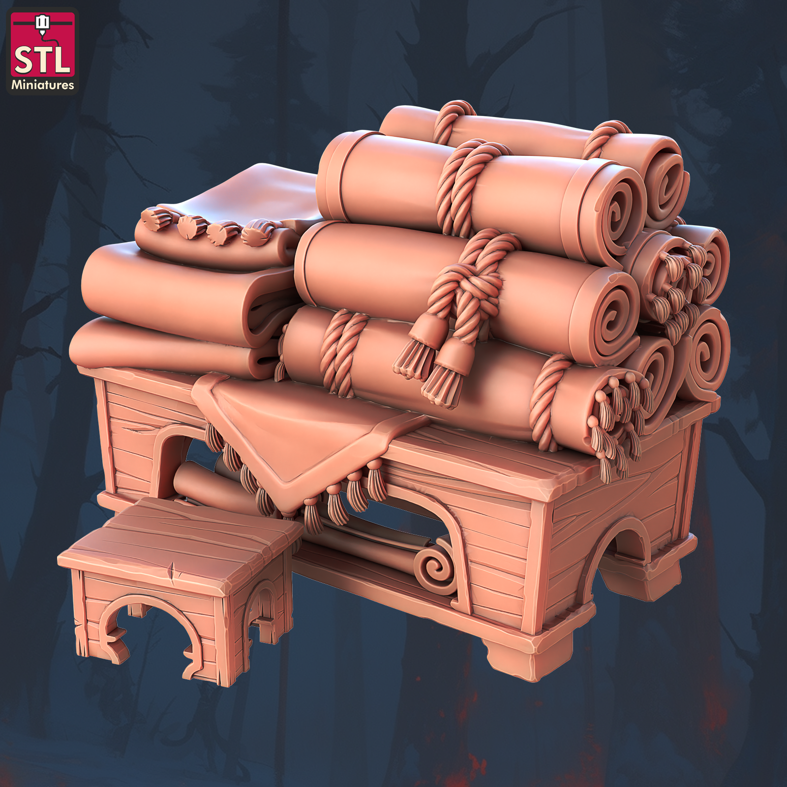 Small Carpet Table and Stool