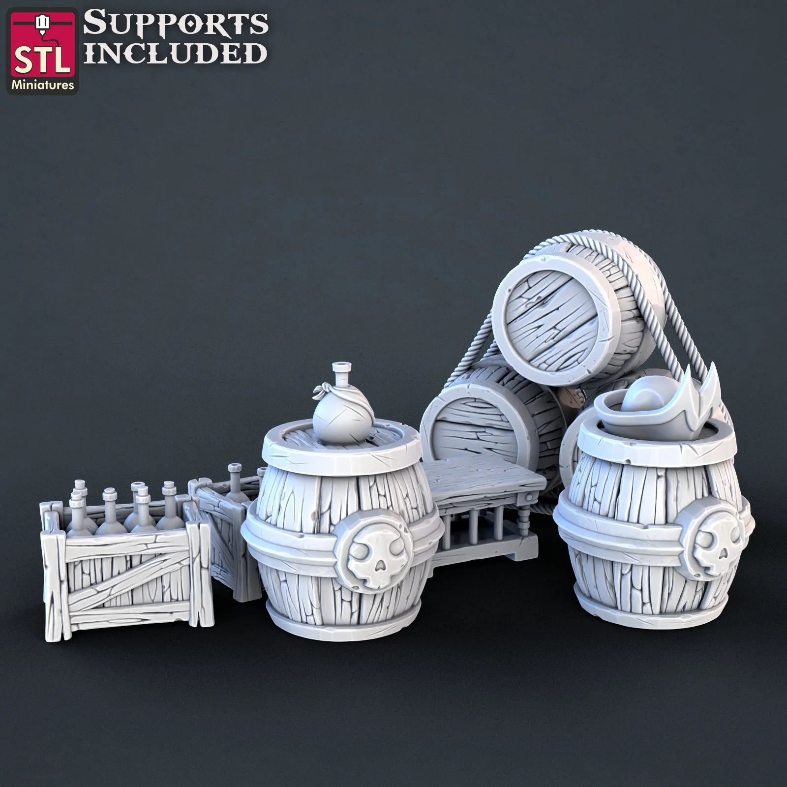 Barrel and liquor props