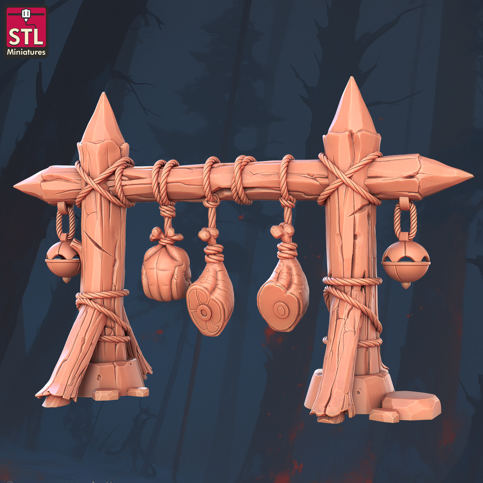 Food Hanger with Meat