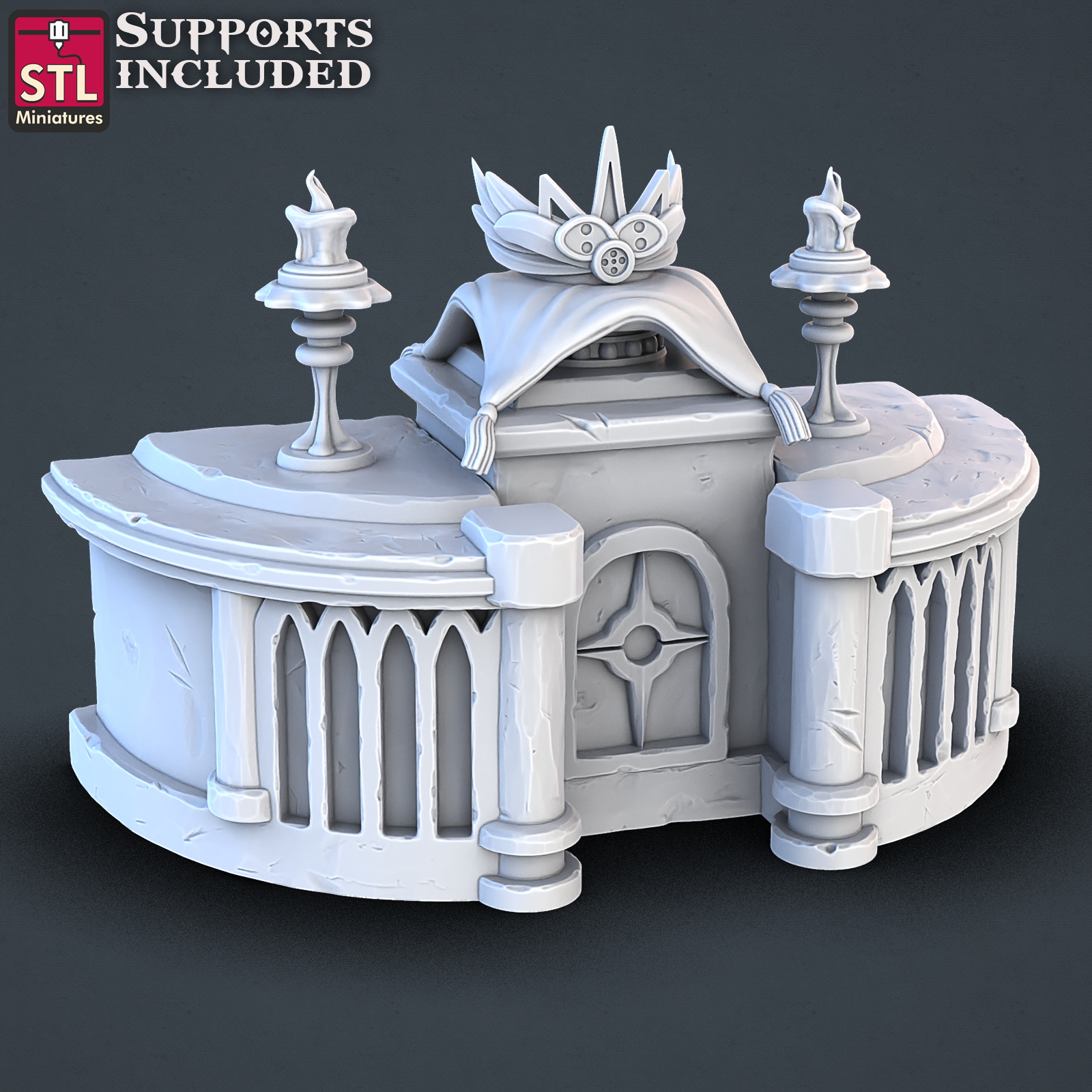 Intricate Stone Crown Display