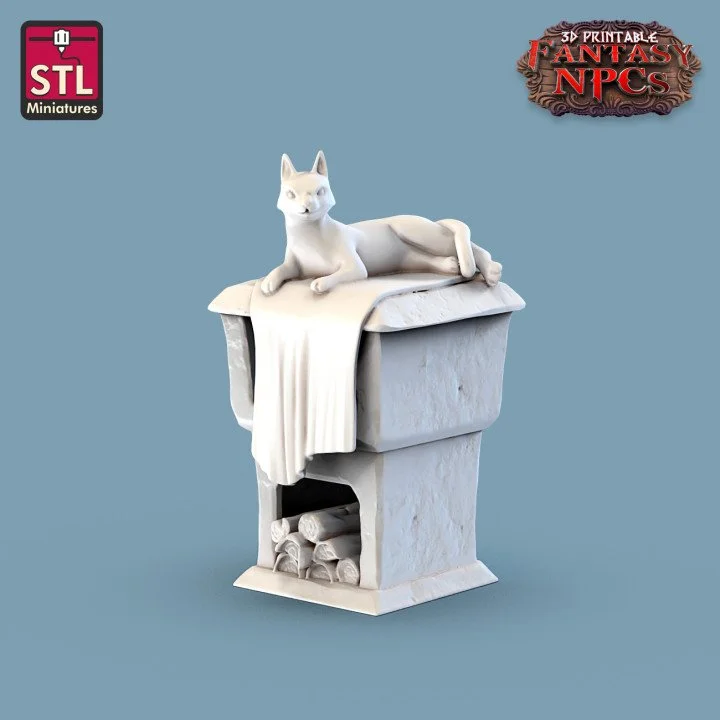 Small cat house with resident cat