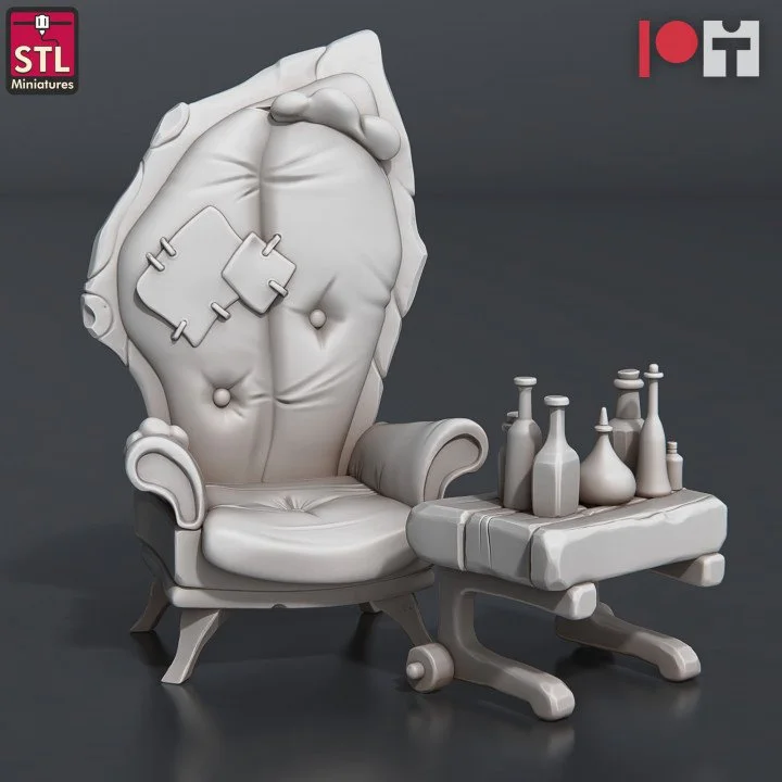 Patchworked Chair and Side Table