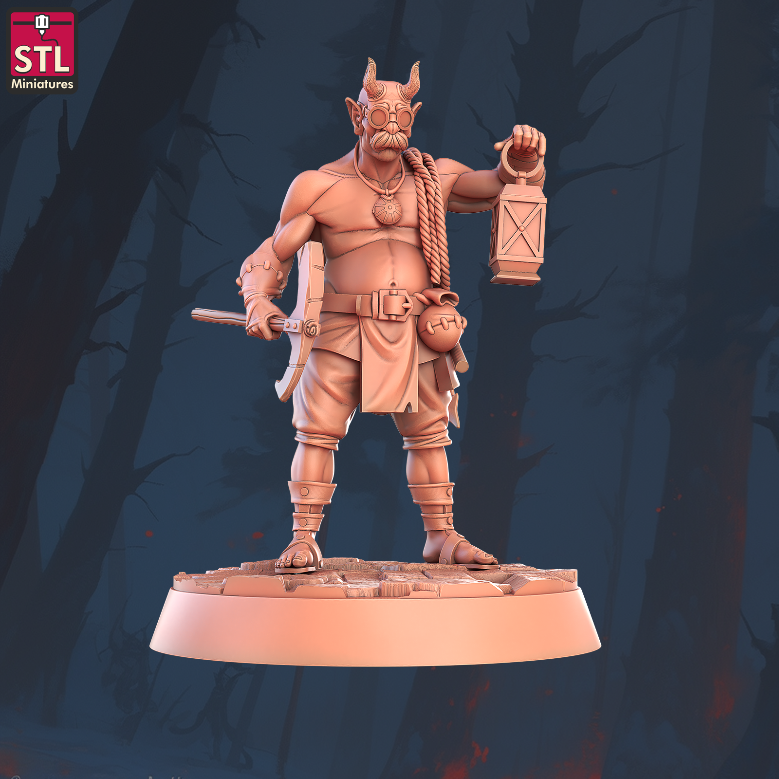 Grave Robber with Pickaxe and Lantern