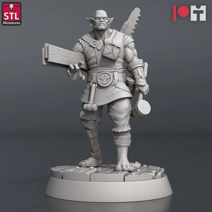 Orc Carpenter with Wooden Prosthetic Leg