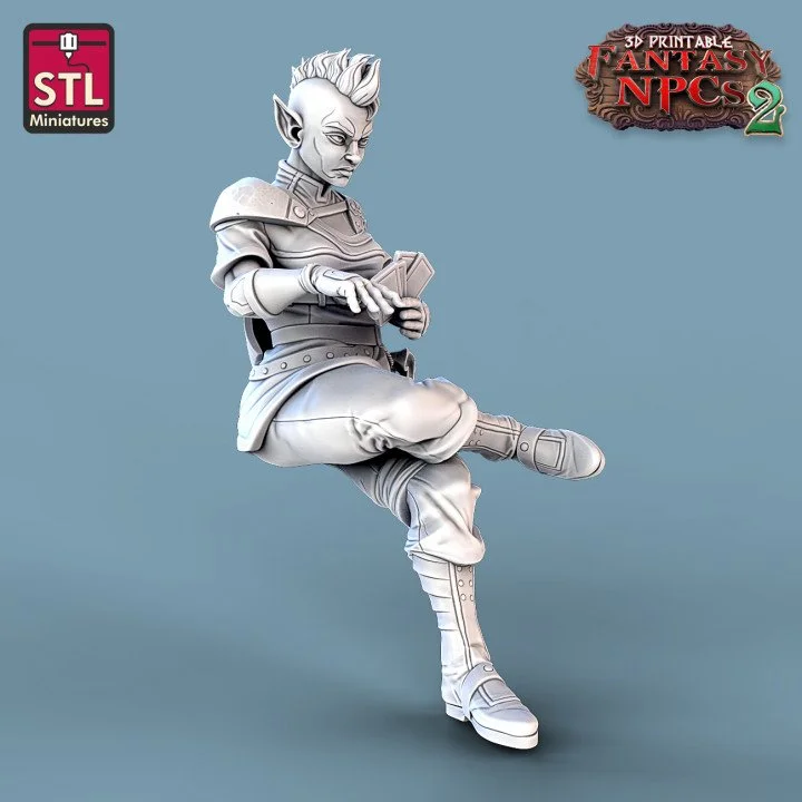 Female Elf, seated cross‑legged