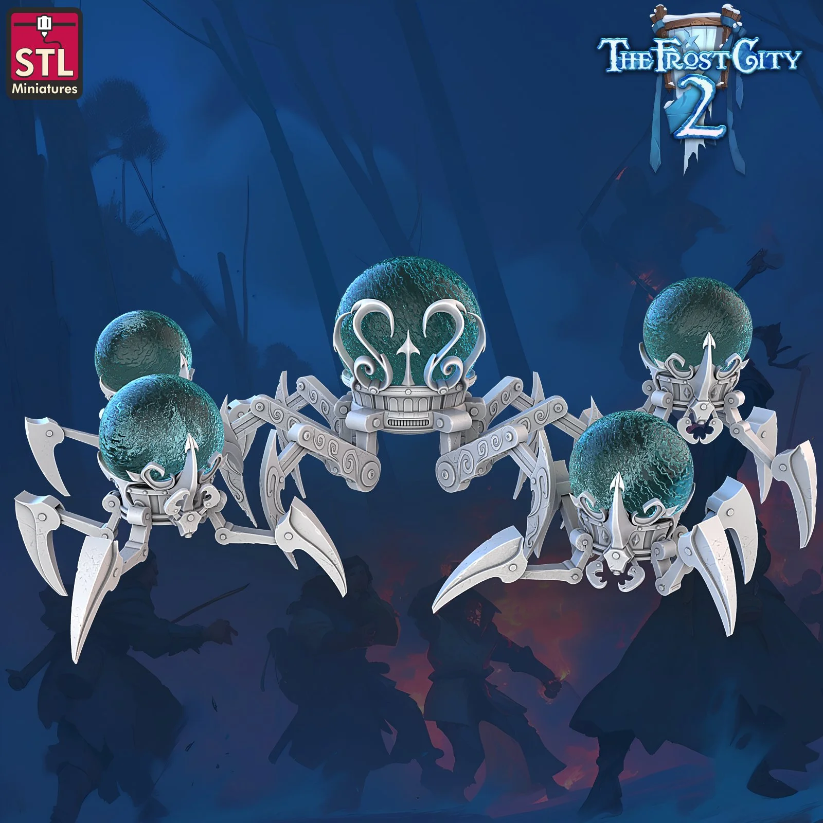 Glass Spiders Set
