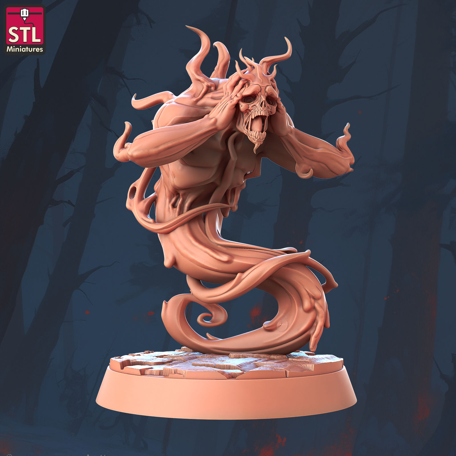 Tortured Soul Hands on Skull Screaming