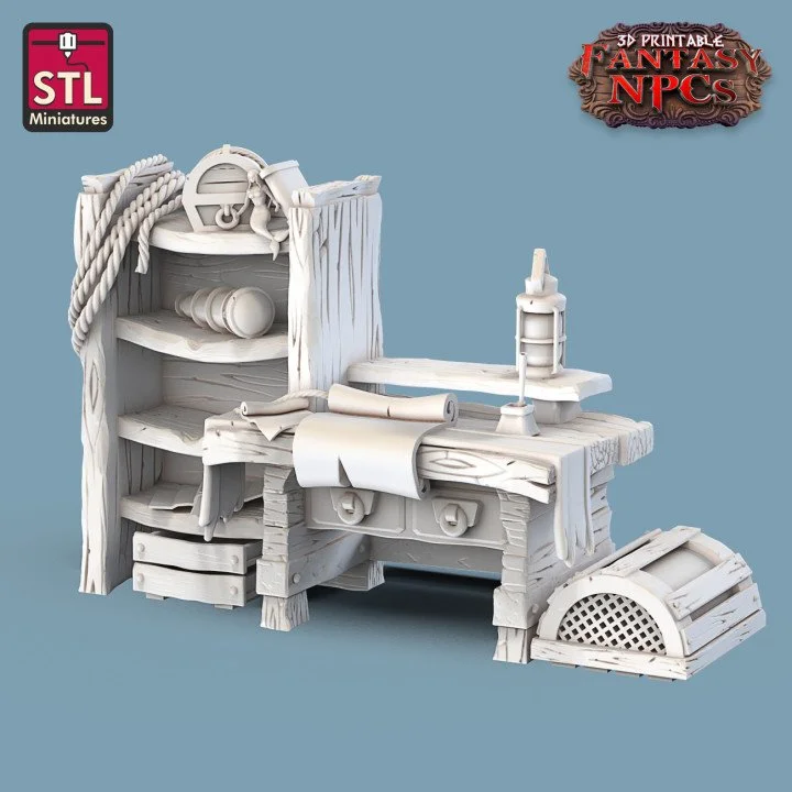 Desk with Attached Shelf