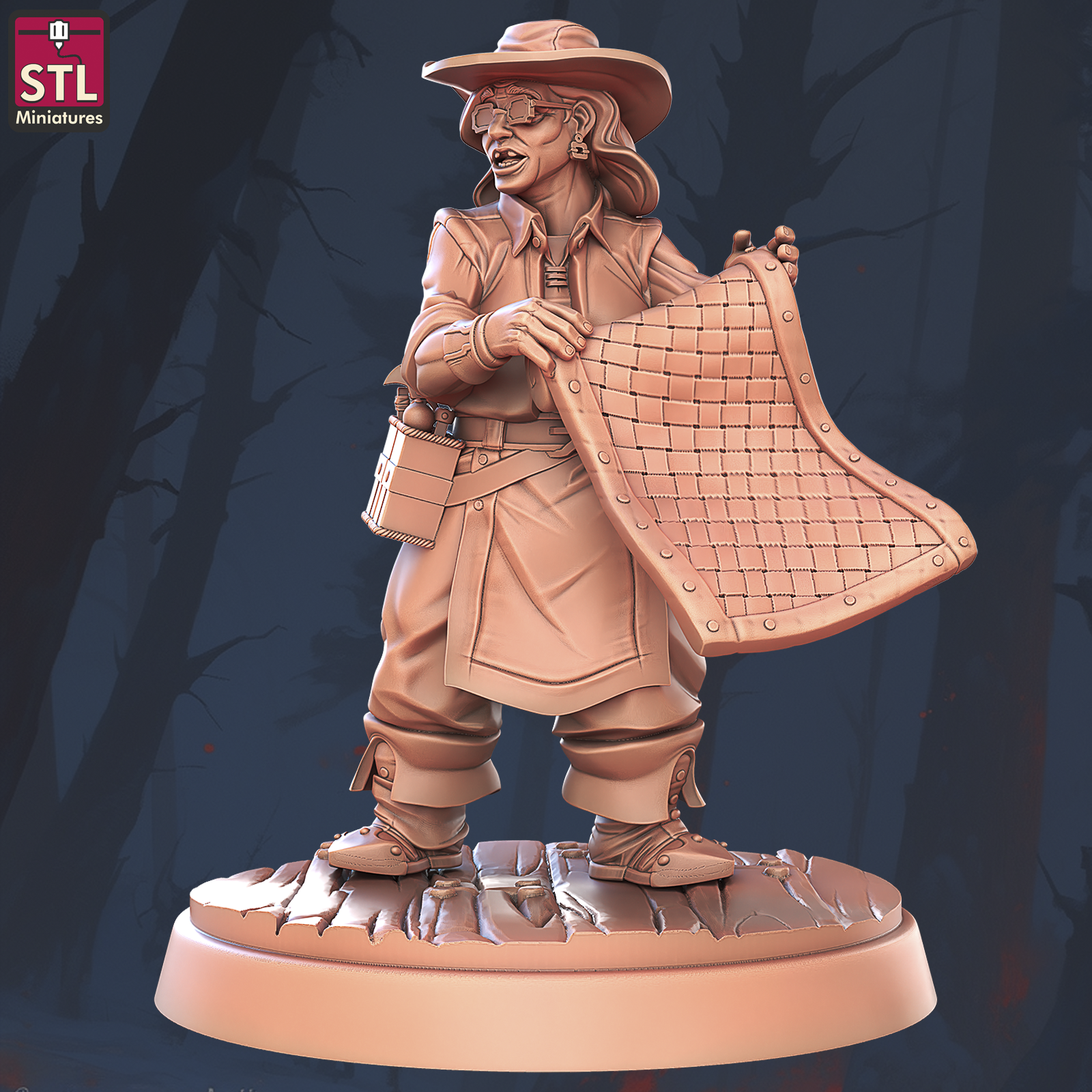 Female Saddle Maker Showing off Saddle Fabric