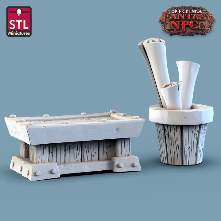 Display Table and Scrolls