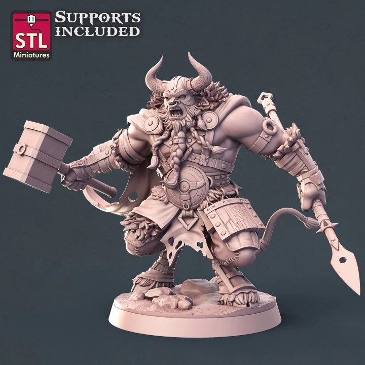 Viking Minotaur Male — Hammer & Spear