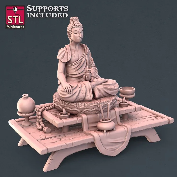 Buddha worship statue table
