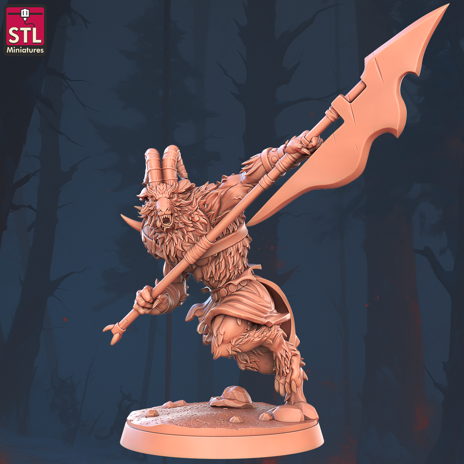 Grevik Mid Run Wielding a Spear-Axe