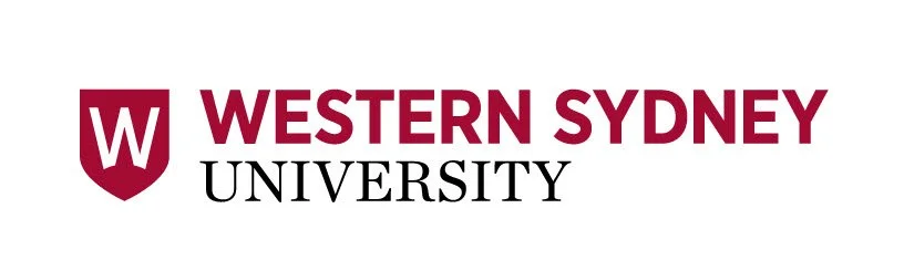 Western Sydney University logo with a red shield and white W, and black text