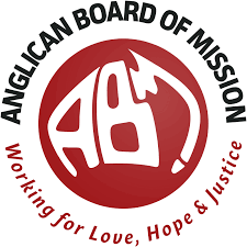 Logo of Anglican Board of Mission with a red and white globe symbol and the tagline 'Working for Love, Hope & Justice'