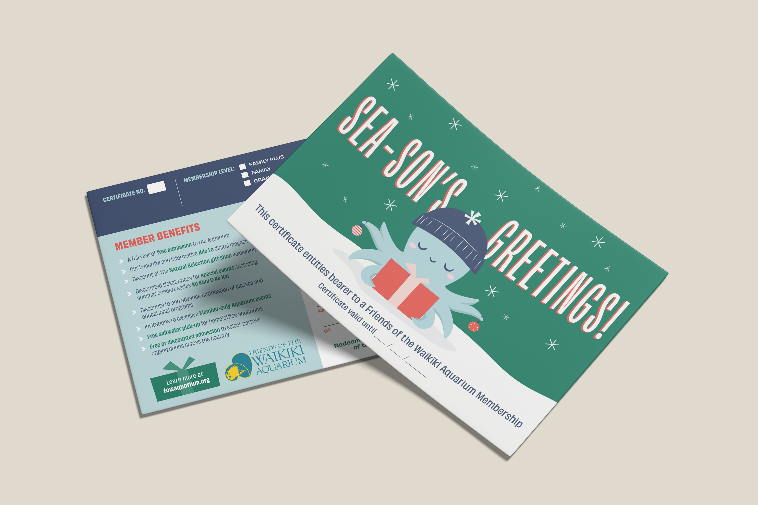 Waikiki Aquarium Holiday Gift Certificates