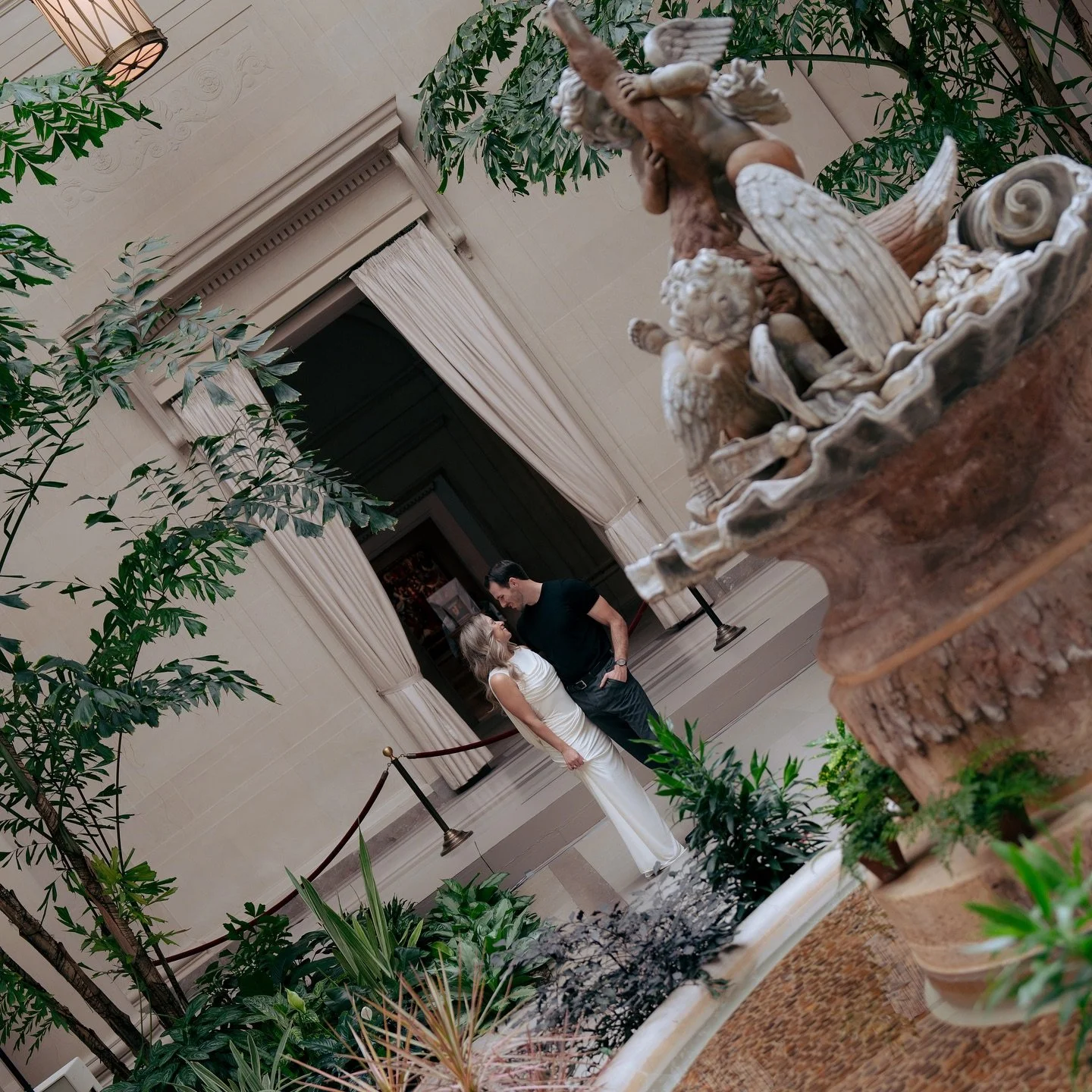 The garden courts at the @ngadc are a beautiful balance between austere masonry and flourishing flora. A feeling of peace and serenity overcomes you when walking through the palms under the sweeping glass ceilings. The absolute best place to be in th