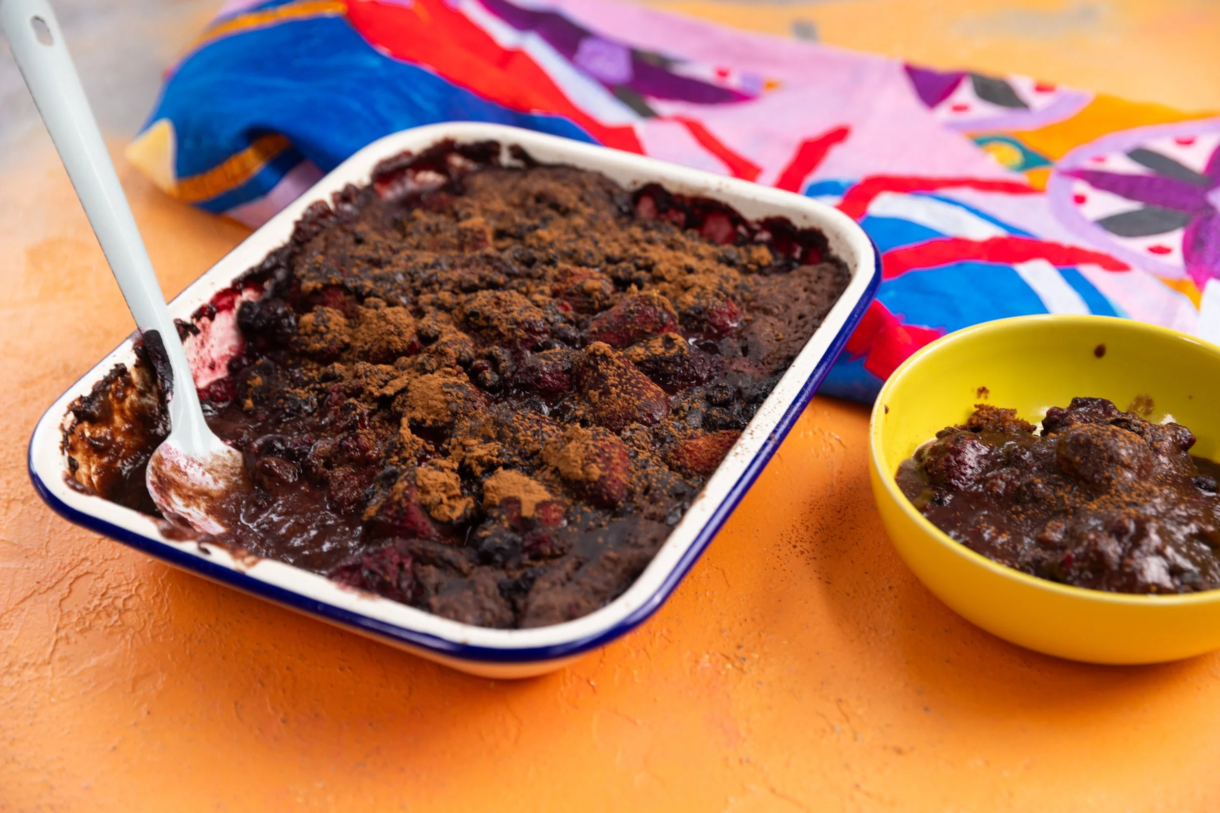 Mixed Berry & Chocolate Saucy Pudding
