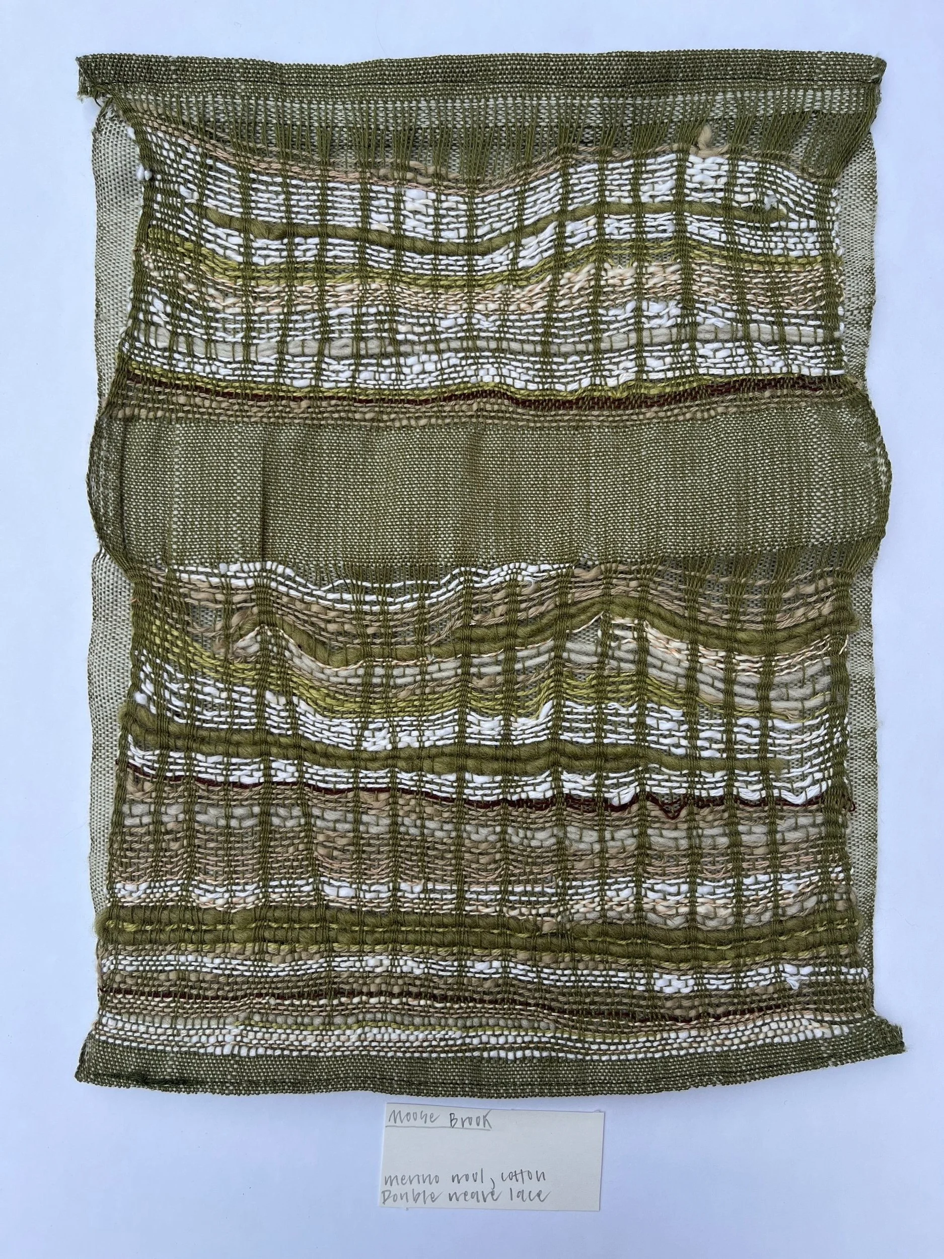 Moose Brook:
cotton & merino wool, 12 x 15 inches, 2025