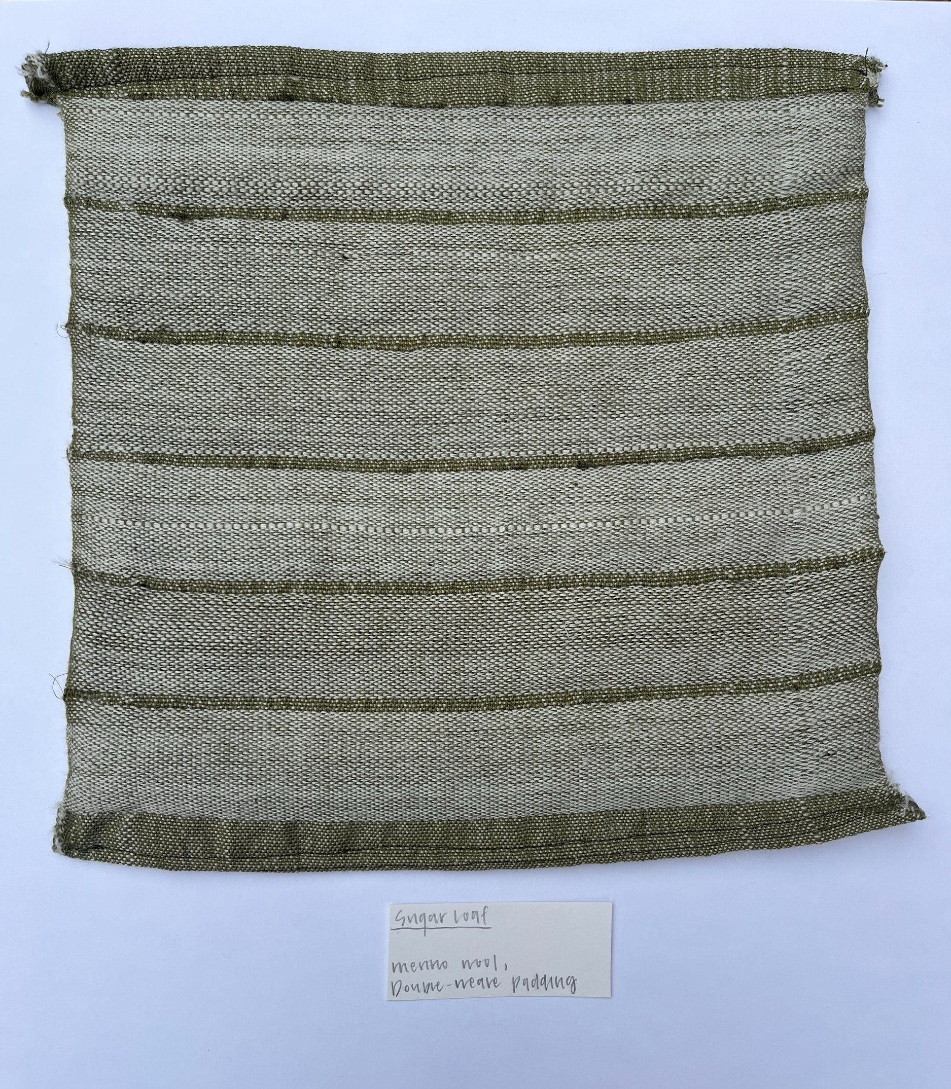 Sugar Loaf:
cotton & merino wool, 12 x 13 inches, 2025