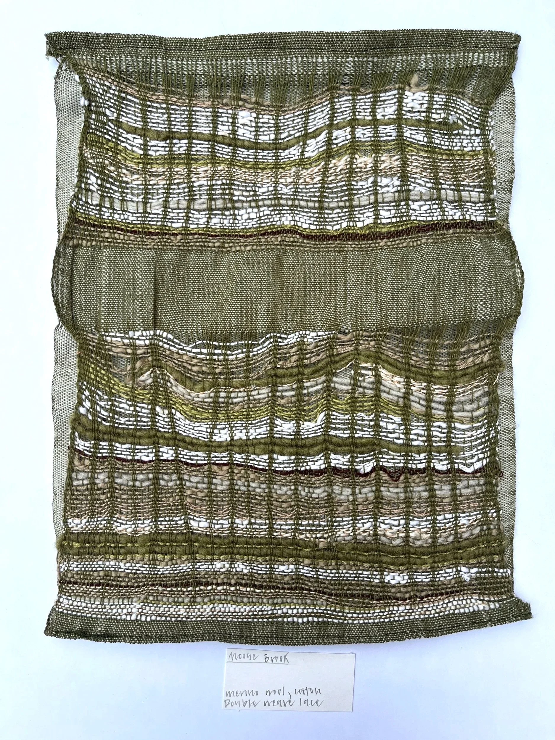 Moose Brook:
cotton & merino wool, 12 x 15 inches, 2025