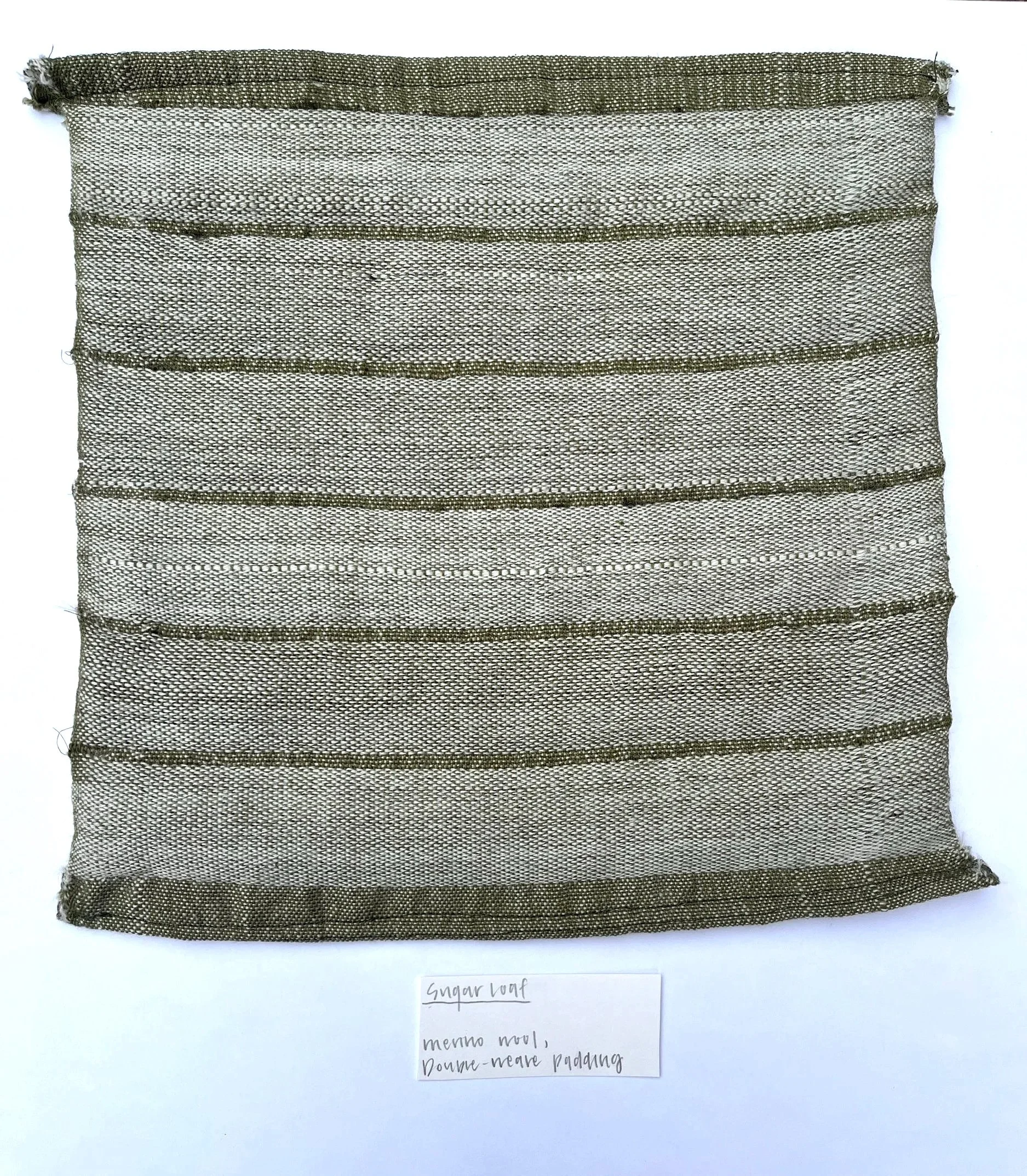 Sugar Loaf:
cotton & merino wool, 12 x 13 inches, 2025