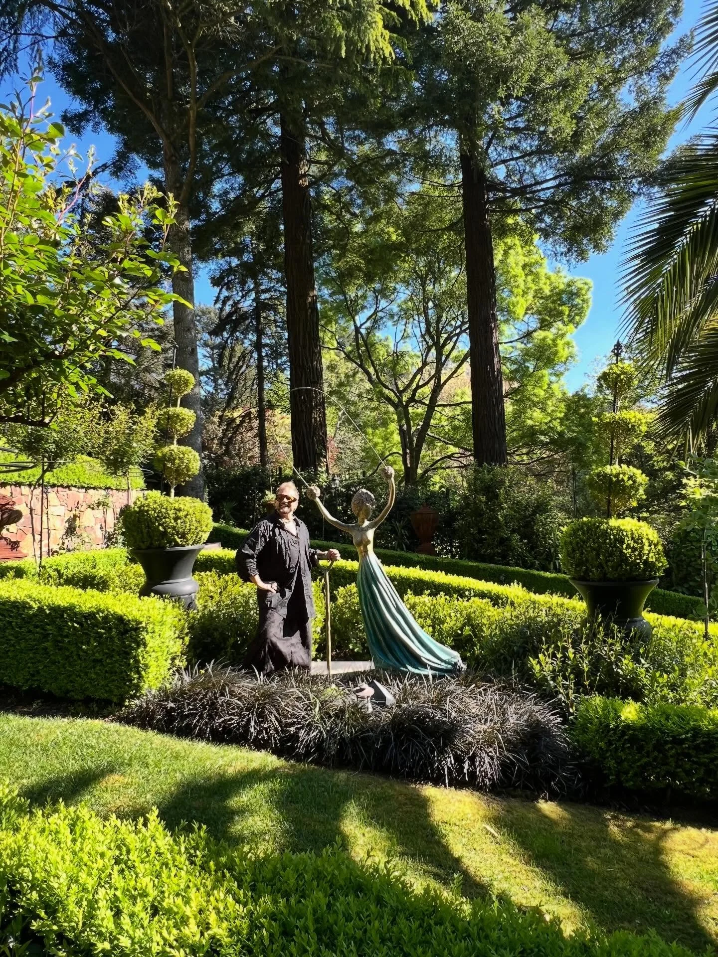 Alice in Wonderland&hellip; 1977&hellip; Salvador Dali (Spain, 1904)&hellip;
A dreamland hidden beneath the pines&hellip; where bronze and light twist into magic&hellip; and you can almost hear the whisper of the Mad Hatter through the hedges&hellip;