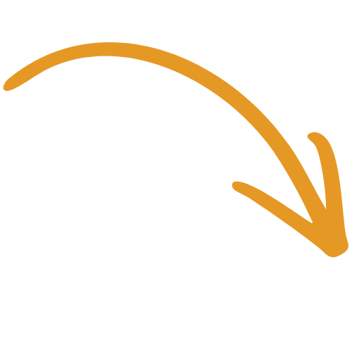 A curved arrow pointing downwards, drawn in orange.