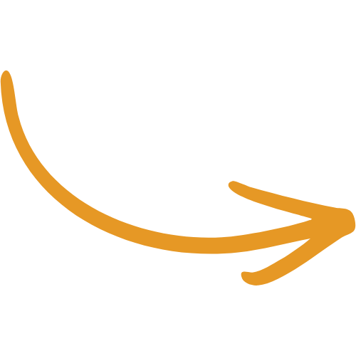 Curved orange arrow pointing to the right.