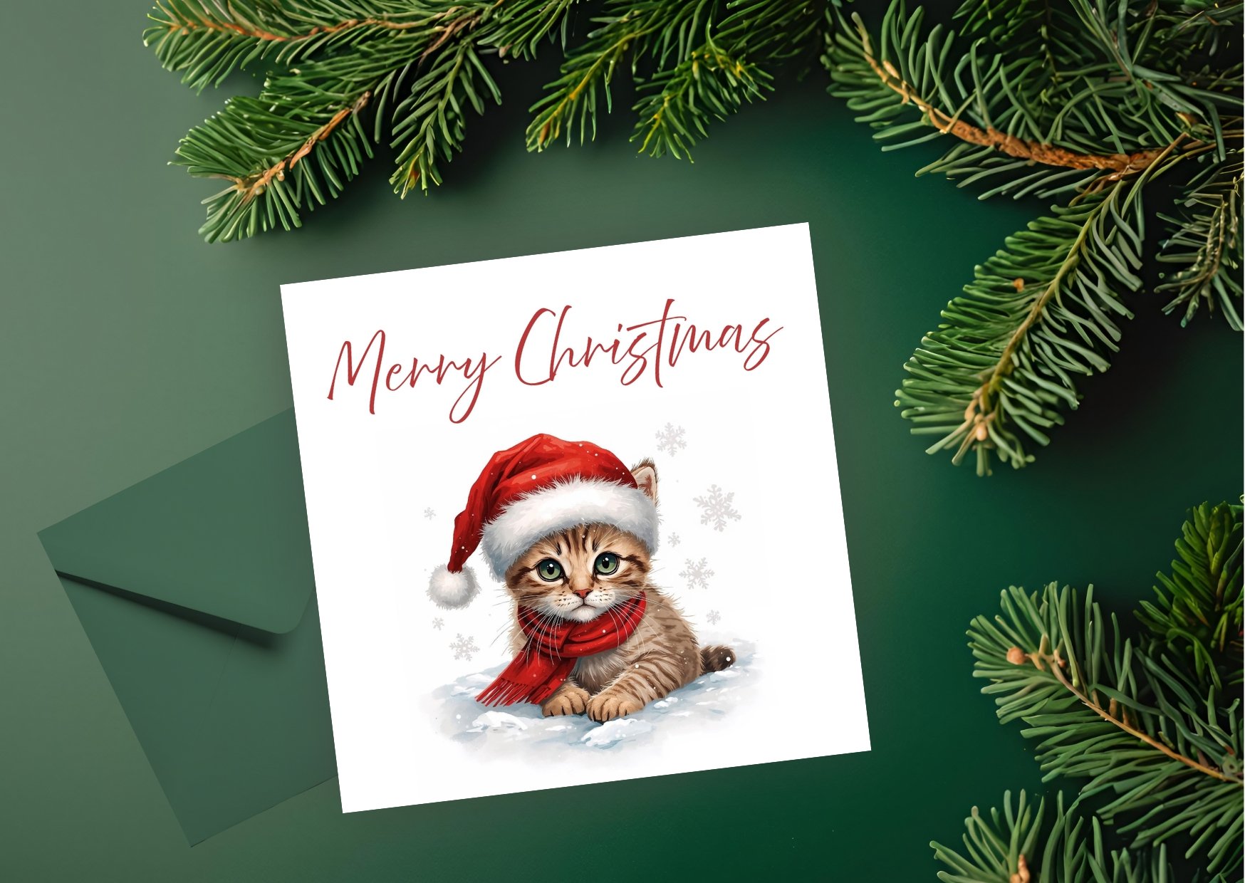 KITTEN Christmas Baby Animals  Greeting card