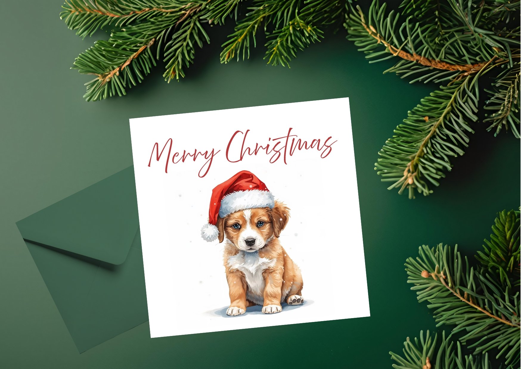 PUPPY Christmas Baby Animals  Greeting card