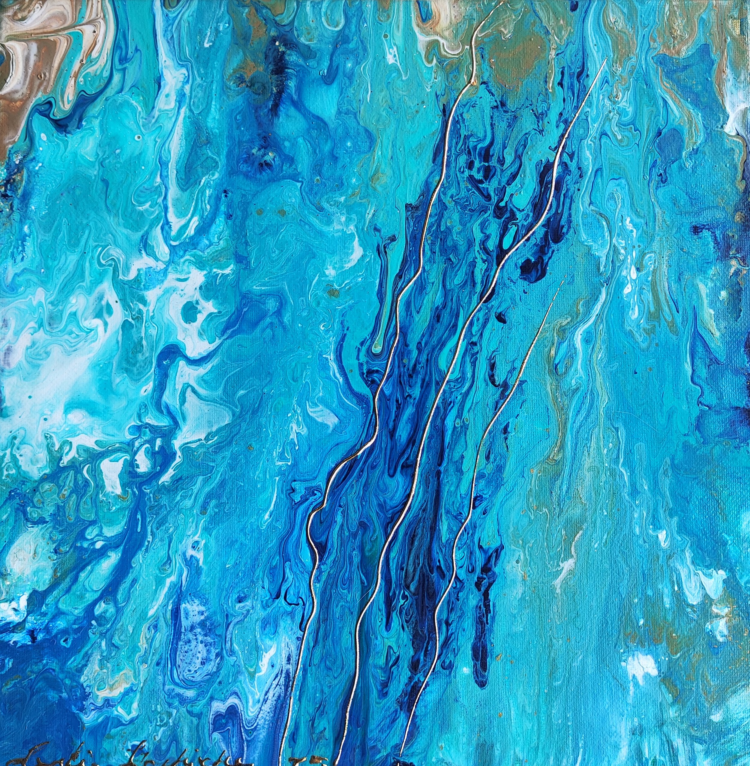 FULL CROPPED TIDES painting by leslie lachiche